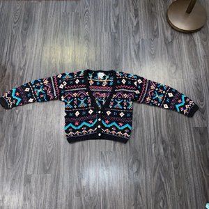 Vintage Boston Traders Multicolor Flowered Sweater Small/Medium